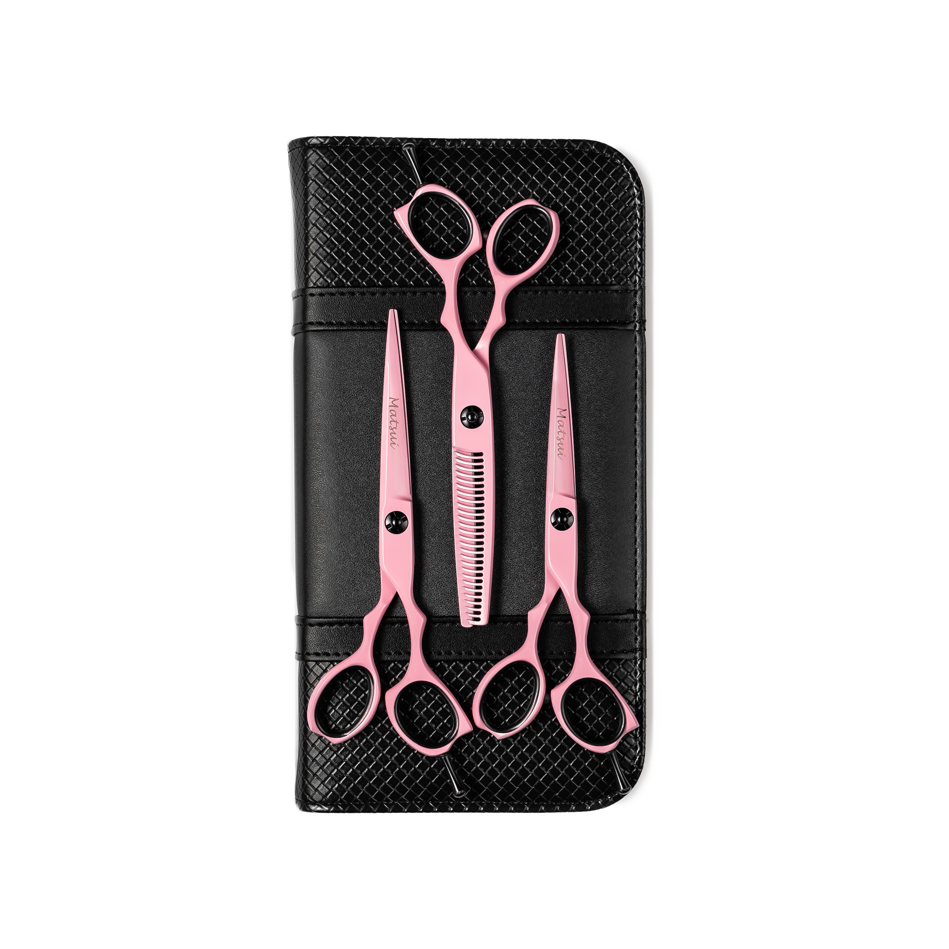Matsui Pastel Pink Precision Hair Shears Triple Set