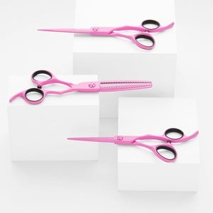 Matsui 2020 Neon Pink Offset Scissors Triple Set (1613718323261)